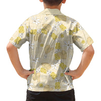 Hawaii Anthurium Tiare Pikake Lei Kid Hawaiian Shirt Melemele Lauhala Art Pattern LT01 - Polynesian Pride