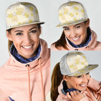 Hawaii Anthurium Tiare Pikake Lei Mesh Trucker Cap Melemele Lauhala Art Pattern LT01 - Polynesian Pride