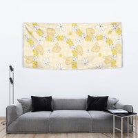 Hawaii Anthurium Tiare Pikake Lei Tapestry Melemele Lauhala Art Pattern LT01 - Polynesian Pride