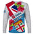 Fiji Day Long Sleeve Shirt Fijian Hibiscus Special Version LT01 Unisex White - Polynesian Pride