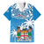 Fiji Family Matching Long Sleeve Bodycon Dress and Hawaiian Shirt Bula Fijian Tapa Pattern LT01 Dad's Shirt - Short Sleeve Blue - Polynesian Pride