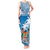 Fiji Tank Maxi Dress Bula Fijian Tapa Pattern LT01 Women Blue - Polynesian Pride