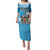 Personalised Fiji Puletasi Bula Fijian Tapa Pattern LT01 Long Dress Blue - Polynesian Pride