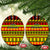 Hawaii Christmas Ceramic Ornament Hawaiian Quilt Pattern Reggae Version LT01 Oval Art - Polynesian Pride