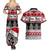 Custom New Zealand Christmas Couples Matching Summer Maxi Dress and Hawaiian Shirt Maori Meri Kirihimete Moko LT01 - Polynesian Pride