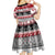 Custom New Zealand Christmas Kid Short Sleeve Dress Maori Meri Kirihimete Moko LT01 - Polynesian Pride