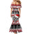 Custom New Zealand Christmas Mermaid Dress Maori Meri Kirihimete Moko LT01 - Polynesian Pride