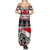 Custom New Zealand Christmas Summer Maxi Dress Maori Meri Kirihimete Moko LT01 - Polynesian Pride