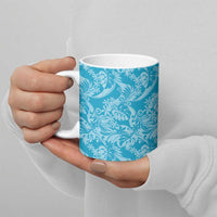 Tahiti Ninamu Tiare Floral Ceramic Mug Monstera Palm Tropical Leaves LT01 - Polynesian Pride