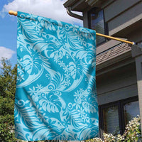 Tahiti Ninamu Tiare Floral Garden Flag Monstera Palm Tropical Leaves LT01 - Polynesian Pride
