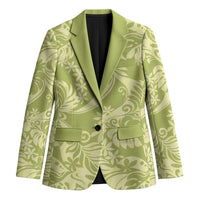 Tahiti Olive Tiare Floral Blazer Monstera Palm Tropical Leaves LT01 Unisex Olive - Polynesian Pride