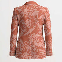 Tahiti Puatou Tiare Floral Blazer Monstera Palm Tropical Leaves LT01 - Polynesian Pride