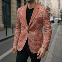 Tahiti Puatou Tiare Floral Blazer Monstera Palm Tropical Leaves LT01 - Polynesian Pride