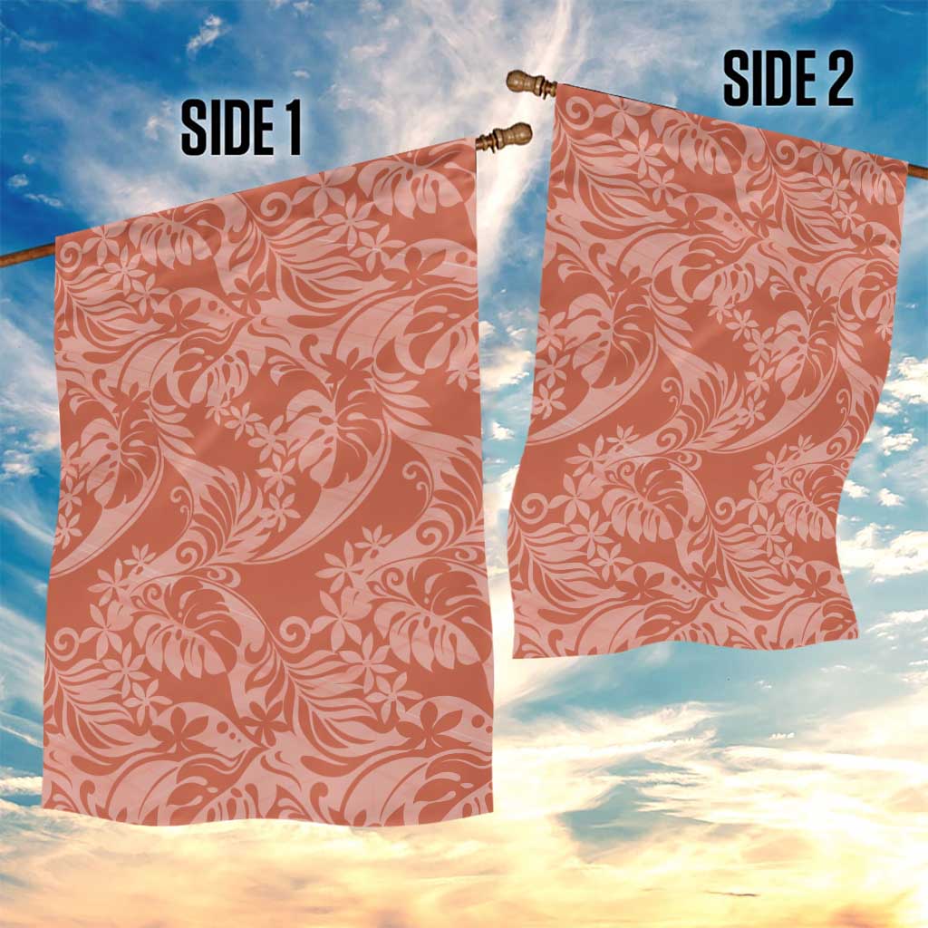 Tahiti Puatou Tiare Floral Garden Flag Monstera Palm Tropical Leaves LT01 - Polynesian Pride