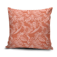 Tahiti Puatou Tiare Floral Pillow Cover Monstera Palm Tropical Leaves LT01 Orange - Polynesian Pride
