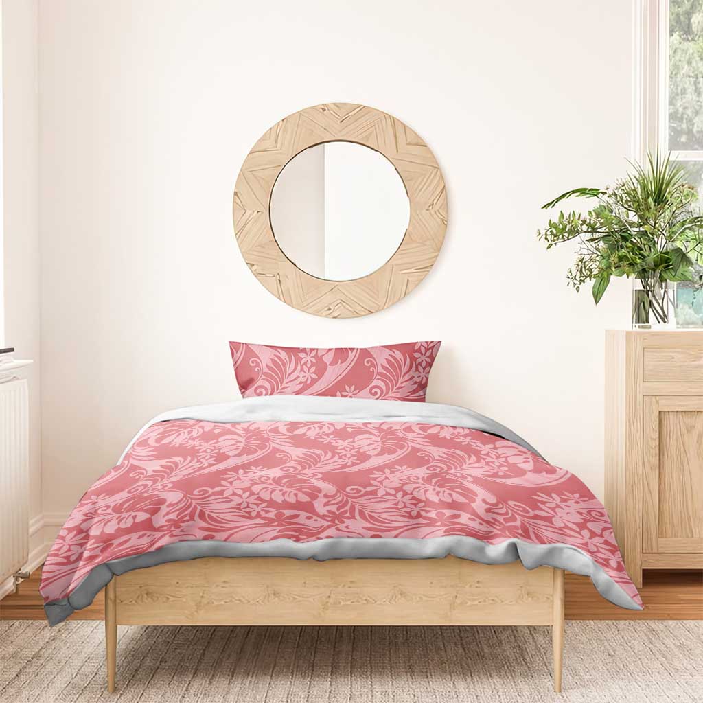 Tahiti Tarona Tiare Floral Bedding Set Monstera Palm Tropical Leaves LT01 - Polynesian Pride