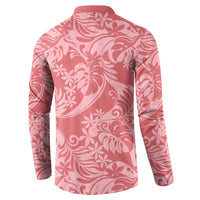 Tahiti Tarona Tiare Floral Button Sweatshirt Monstera Palm Tropical Leaves LT01 - Polynesian Pride