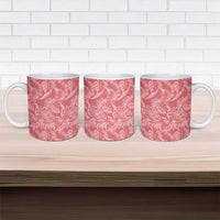 Tahiti Tarona Tiare Floral Ceramic Mug Monstera Palm Tropical Leaves LT01 - Polynesian Pride