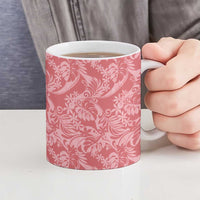 Tahiti Tarona Tiare Floral Ceramic Mug Monstera Palm Tropical Leaves LT01 - Polynesian Pride