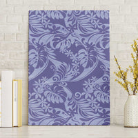 Tahiti Vareau Tiare Floral Canvas Wall Art Monstera Palm Tropical Leaves LT01 Without Frame Purple - Polynesian Pride