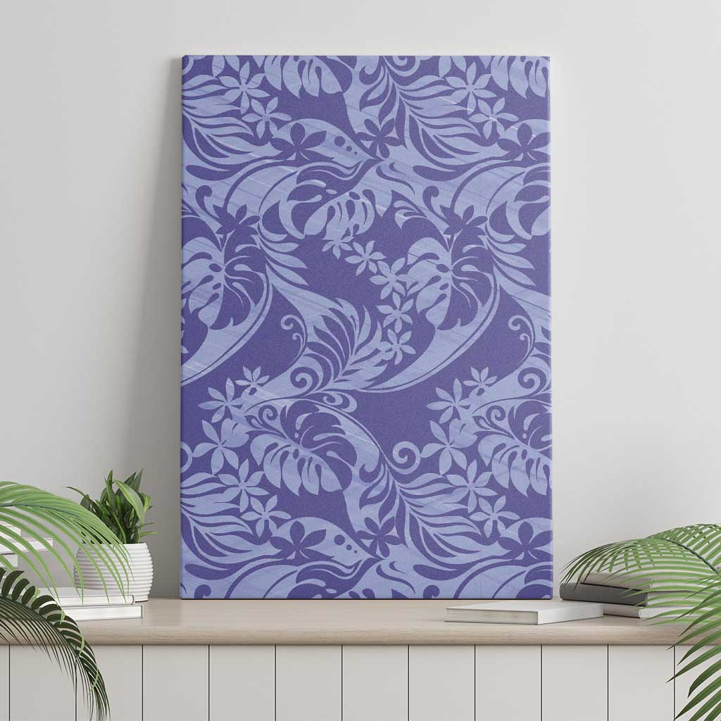Tahiti Vareau Tiare Floral Canvas Wall Art Monstera Palm Tropical Leaves LT01 - Polynesian Pride