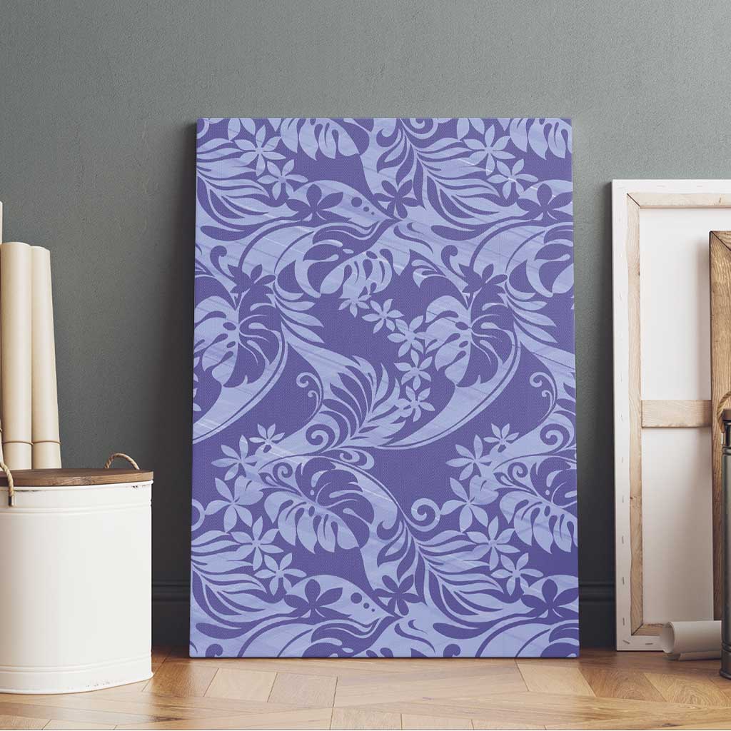 Tahiti Vareau Tiare Floral Canvas Wall Art Monstera Palm Tropical Leaves LT01 - Polynesian Pride
