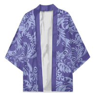 Tahiti Vareau Tiare Floral Kimono Monstera Palm Tropical Leaves LT01 Unisex Purple - Polynesian Pride