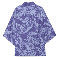 Tahiti Vareau Tiare Floral Kimono Monstera Palm Tropical Leaves LT01 - Polynesian Pride