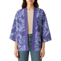 Tahiti Vareau Tiare Floral Kimono Monstera Palm Tropical Leaves LT01 - Polynesian Pride