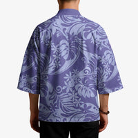 Tahiti Vareau Tiare Floral Kimono Monstera Palm Tropical Leaves LT01 - Polynesian Pride