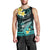 Hawaii Men Tank Top Polynesian Shark with Kakau Turquoise Version LT01 - Polynesian Pride