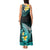 Hawaii Tank Maxi Dress Polynesian Shark with Kakau Turquoise Version LT01 - Polynesian Pride