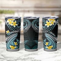 Hawaii Tumbler Cup Polynesian Shark with Kakau Turquoise Version LT01 - Polynesian Pride