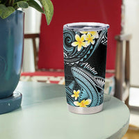 Hawaii Tumbler Cup Polynesian Shark with Kakau Turquoise Version LT01 - Polynesian Pride