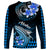 Hawaii Long Sleeve Shirt Polynesian Shark with Kakau Blue Version LT01 - Polynesian Pride