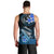 Hawaii Men Tank Top Polynesian Shark with Kakau Blue Version LT01 - Polynesian Pride