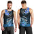 Hawaii Men Tank Top Polynesian Shark with Kakau Blue Version LT01 - Polynesian Pride