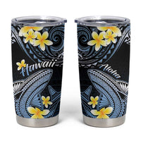 Hawaii Tumbler Cup Polynesian Shark with Kakau Blue Version LT01 Blue - Polynesian Pride