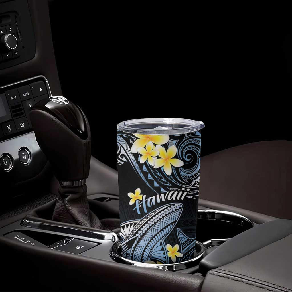 Hawaii Tumbler Cup Polynesian Shark with Kakau Blue Version LT01 - Polynesian Pride
