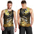 Hawaii Men Tank Top Polynesian Shark with Kakau Gold Version LT01 - Polynesian Pride