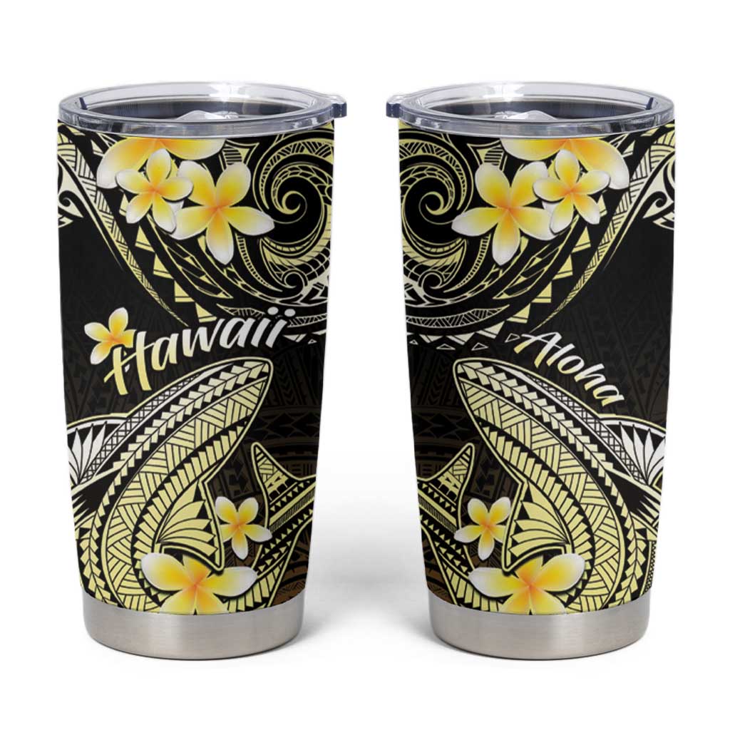 Hawaii Tumbler Cup Polynesian Shark with Kakau Gold Version LT01 Gold - Polynesian Pride