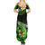 Hawaii Summer Maxi Dress Polynesian Shark with Kakau Green Version LT01 - Polynesian Pride