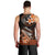 Hawaii Men Tank Top Polynesian Shark with Kakau Orange Version LT01 - Polynesian Pride