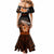 Hawaii Mermaid Dress Polynesian Shark with Kakau Orange Version LT01 - Polynesian Pride