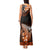 Hawaii Tank Maxi Dress Polynesian Shark with Kakau Orange Version LT01 - Polynesian Pride