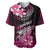 Hawaii Baseball Jersey Polynesian Shark with Kakau Pink Version LT01 Pink - Polynesian Pride