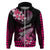 Hawaii Hoodie Polynesian Shark with Kakau Pink Version LT01 Zip Hoodie Pink - Polynesian Pride