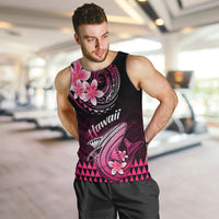 Hawaii Men Tank Top Polynesian Shark with Kakau Pink Version LT01 - Polynesian Pride