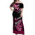 Hawaii Off Shoulder Maxi Dress Polynesian Shark with Kakau Pink Version LT01 Women Pink - Polynesian Pride