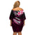 Hawaii Off Shoulder Short Dress Polynesian Shark with Kakau Pink Version LT01 - Polynesian Pride